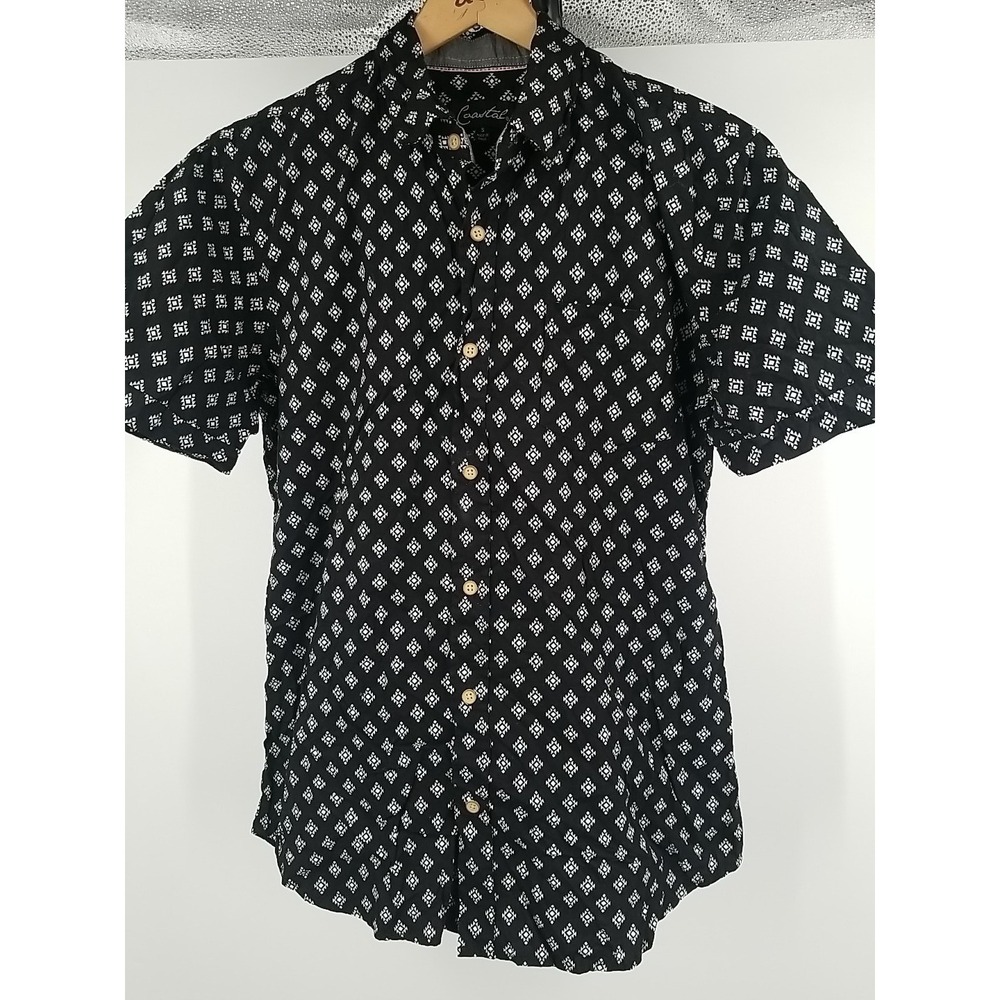 Coastal Mens Short Sleeve Button Up Shirt S Small Cotton - Picture 1 of 5